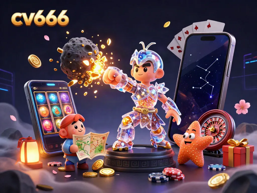 Experience the excitement of cv666 gaming with a galactic samurai mantis shrimp amidst golden coins and casino elements.